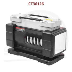 كمبروسر 12 فولت 2 بستم مزود بكشاف CROWN موديل CT36126