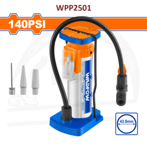منفاخ عجل رجل معدني 165×43.5 مم بدواسة مطاط WADFOW موديل WPP2501